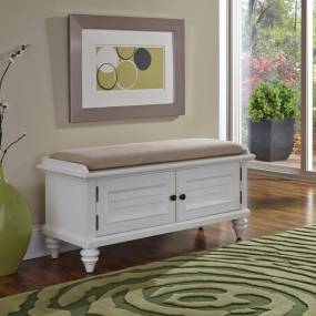 Bermuda Brushed White Upholstered Bench - Homestyles Furniture 5543-26