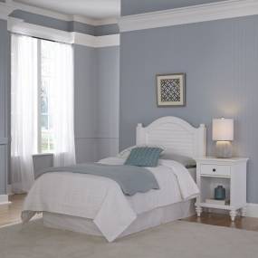 Bermuda White Twin Headboard and Night Stand - Homestyles Furniture 5543-4015