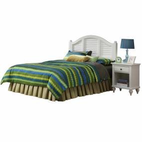 Bermuda Brushed White King Headboard and Night Stand - Homestyles Furniture 5543-6015