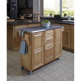 Create-a-Cart Natural Finish Stainless Top - Homestyles Furniture 9100-1012