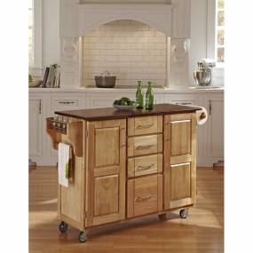 Create-a-Cart Natural Finish with Oak Top - Homestyles Furniture 9100-1016G