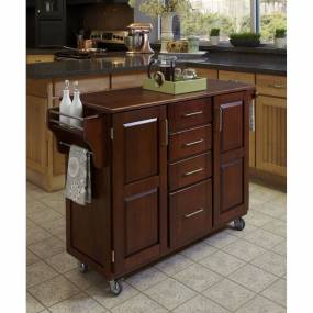 Create-a-Cart Cherry Finish with Oak Top - Homestyles Furniture 9100-1076G