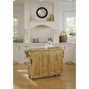 Create-a-Cart Natural Finish with Wood Top - Homestyles Furniture 9200-1011