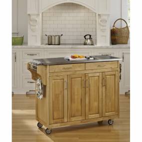 Create-a-Cart Natural Finish Stainless Top - Homestyles Furniture 9200-1012