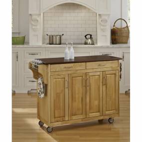 Create-a-Cart Natural Finish with Cherry Top - Homestyles Furniture 9200-1017G