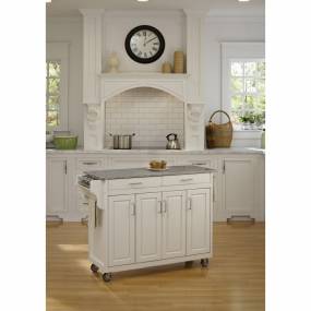 Create-a-Cart White Finish SP Granite Top - Homestyles Furniture 9200-1023