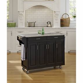 Create-a-Cart Black Finish SP Granite Top - Homestyles Furniture 9200-1043