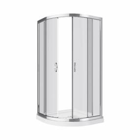 Mona Neo Round Shower Enclosure Kit  With Acrylic Base Without Walls - A&E Bath and Shower SK-NR38-NW