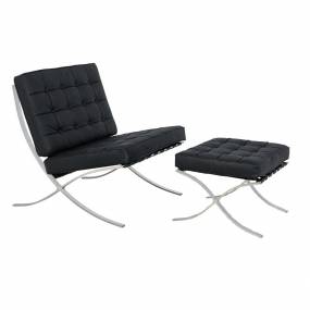 Bellefonte Style Modern Pavilion Chair & Ottoman - LeisureMod BR30BLL
