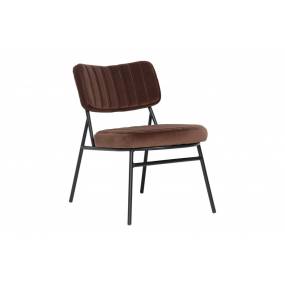 LeisureMod Marilane Velvet Accent Chair With Metal Frame - LeisureMod MA29BR