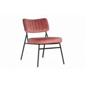 LeisureMod Marilane Velvet Accent Chair With Metal Frame - LeisureMod MA29PK