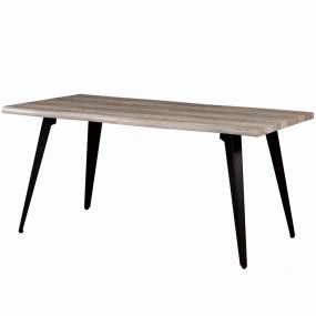 Ravenna Modern Rectangular Wood 63" Dining Table With Metal Legs - LeisureMod RTM63WO