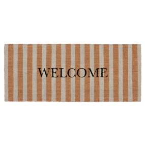 Striped Ivory and Natural 2 X 5 Welcome Doormat  2 x 4.7 –Kosas Home 3013220