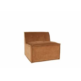 Laine Square Lounge Chair in Golden Brown - Kosas Home 53005341