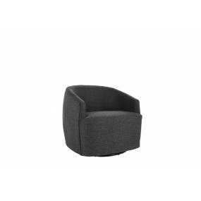 Lynn Swivel Chair in Dark Gray - Kosas Home 53005345