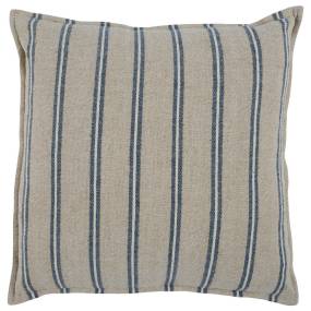 Demi 20" Rectangular Throw Pillow, Natural Blue - Kosas Home V240034