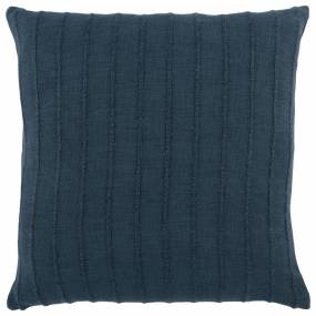 Hendri 22" Square Throw Pillow, Dark Blue - Kosas Home V240050