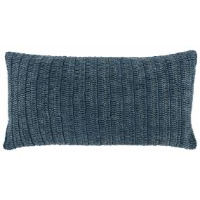 Nakeya 100% Linen 14" x 26" Throw Pillow in Blue - Kosas Home V240067
