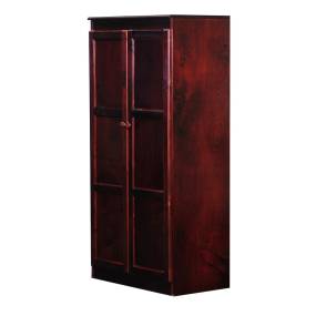  Storage Cabinet, 60 inch with 4 Shelves, Cherry Finish  - Concepts in Wood KT3060-C