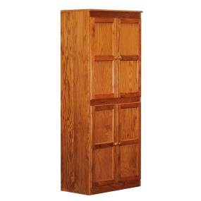  Storage Cabinet, 72 inch with 5 Shelves, Oak Finish  - Concepts in Wood KT3072-D