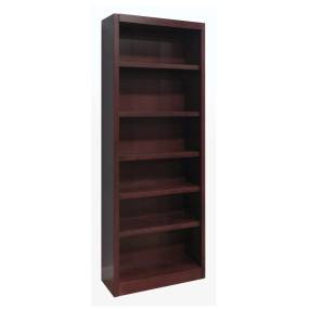  6 Shelf Wood Bookcase, 84 inch Tall, Cherry Finish - Concepts in Wood MI3084-C