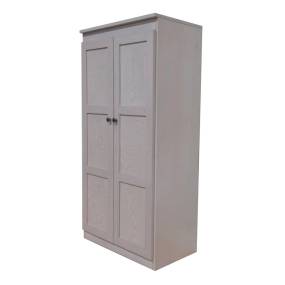  Storage Cabinet, 60 inch with 4 Shelves, Coastal White Finish  - Concepts in Wood SC3060-CW