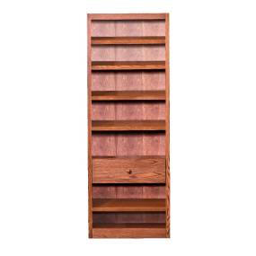  20 Pair Wood Shoe Rack with 7 Shelves and Storage Drawer, Oak Finish - Concepts in Wood SR3084-D