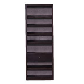  20 Pair Wood Shoe Rack with 7 Shelves and Storage Drawer, Espresso Finish - Concepts in Wood SR3084-E