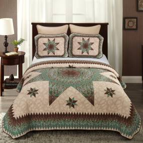 Sea Breeze Star UCC 3PC King Quilt Set – American Heritage Textiles 50147