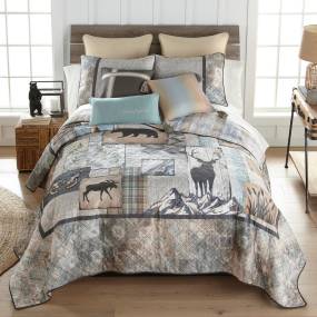 Natures Collage 3 PC King Quilt Set – American Heritage Textiles 60337