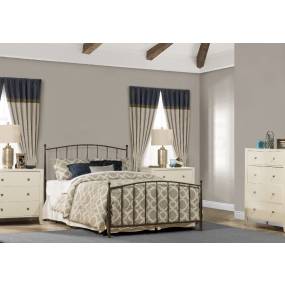 Hillsdale Furniture Warwick Queen Metal Bed with Frame, Gray Bronze - 2345BQR