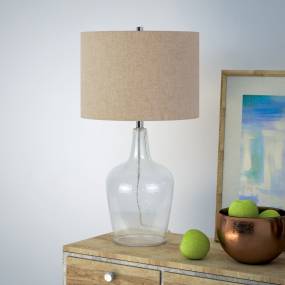 Helix fillable table lamp in watermarked glass - Hudson & Canal TL0041