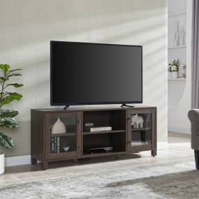 Quincy Rectangular TV Stand for TV's up to 65" in Alder Brown - Hudson and Canal TV1364