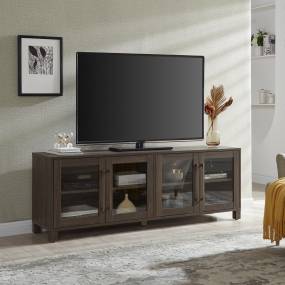 Quincy Rectangular TV Stand for TV's up to 80" in Alder Brown - Hudson and Canal TV1367