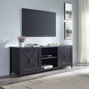 Granger Rectangular TV Stand for TV's up to 80" in Black Grain - Hudson and Canal TV1374
