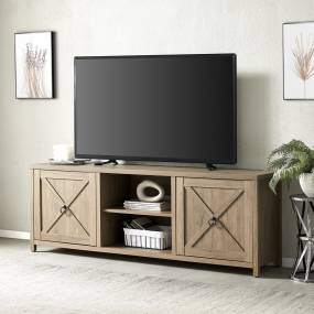 Granger Rectangular TV Stand for TV's up to 80" in Antiqued Gray Oak - Hudson and Canal TV1376