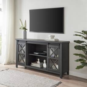 Clementine Rectangular TV Stand for TV's up to 65" in Charcoal Gray - Hudson and Canal TV1385