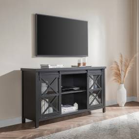 Clementine Rectangular TV Stand for TV's up to 65" in Black Grain - Hudson and Canal TV1386