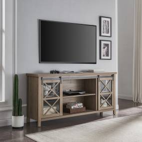 Clementine Rectangular TV Stand for TV's up to 80" in Antiqued Gray Oak - Hudson and Canal TV1391