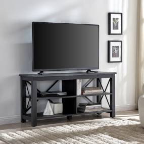Sawyer Rectangular TV Stand for TV's up to 55" in Charcoal Gray - Hudson and Canal TV1400