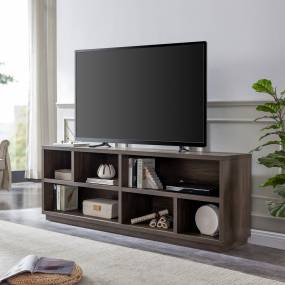 Bowman Rectangular TV Stand for TV's up to 75" in Alder Brown - Hudson and Canal TV1409