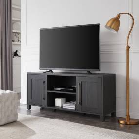 Chabot Rectangular TV Stand for TV's up to 65" in Charcoal Gray - Hudson and Canal TV1419