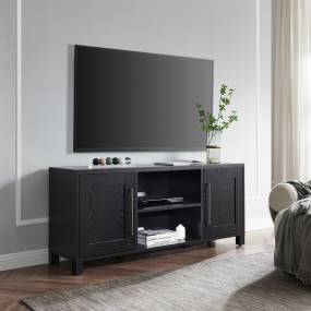 Chabot Rectangular TV Stand for TV's up to 65" in Black Grain - Hudson and Canal TV1420