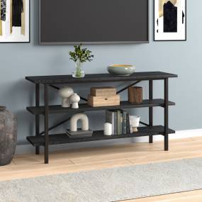 Holloway Rectangular TV Stand for TV's up to 65" in Black Grain - Hudson and Canal TV1543