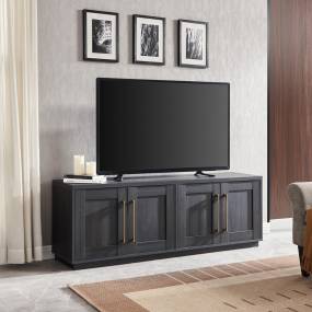 Tillman Rectangular TV Stand for TV's up to 80" in Charcoal Gray - Hudson & Canal TV1635
