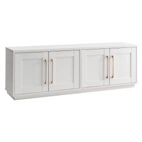 Tillman Rectangular TV Stand for TV's up to 80" in White - Hudson & Canal TV1638