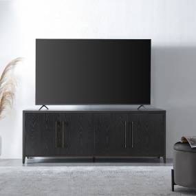 Jasper Rectangular TV Stand for TV's up to 75" in Black Grain - Hudson and Canal TV1755