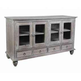 Sunset Trading Cottage Distressed Gray Wood Sideboard  - Sunset Trading CC-CAB1141S-LW