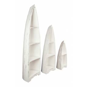 Sunset Trading Cottage 3 Piece Boat Shelves In Distressed White - Sunset Trading CC-CAB1920LD-WW