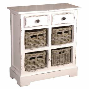 Sunset Trading Cottage Storage Cabinet with Baskets - Sunset Trading CC-CAB2229LD-WW-B